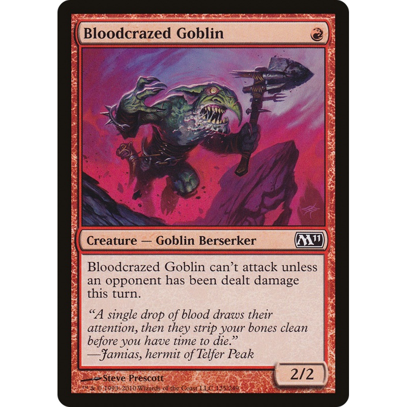 Bloodcrazed Goblin [Magic 2011] Foil