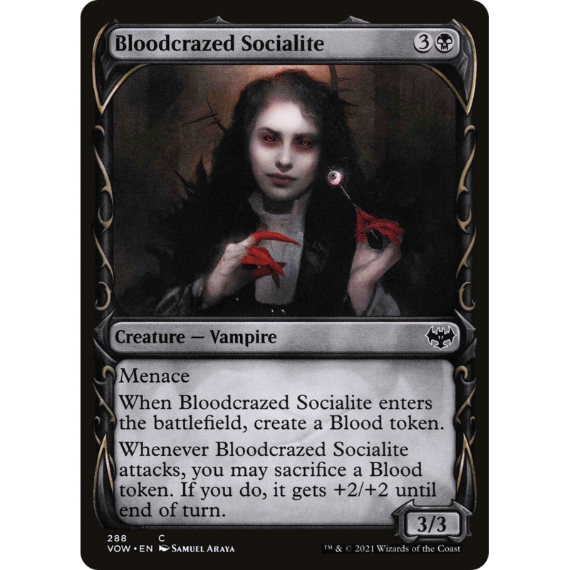 Bloodcrazed Socialite (Showcase Fang Frame) [Innistrad: Crimson Vow] Foil