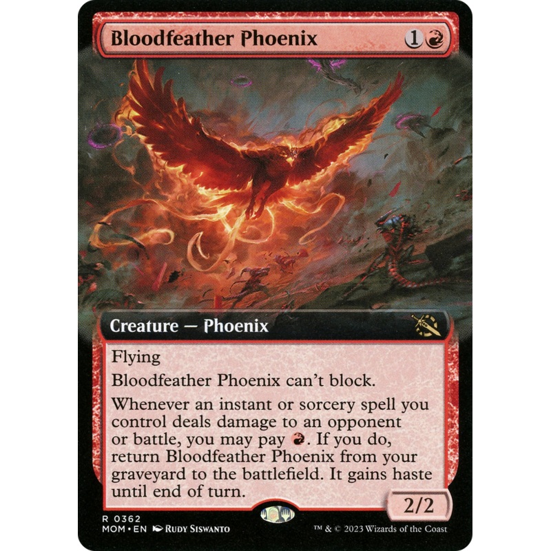 Bloodfeather Phoenix (Extended Art) [March of the Machine] Foil