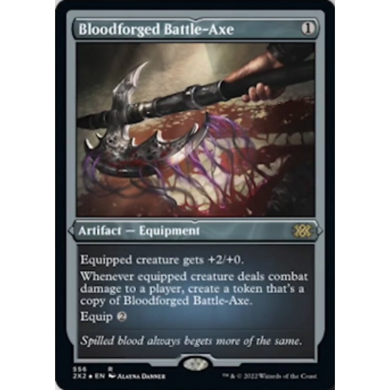 Bloodforged Battle-Axe (Foil Etched) [Double Masters 2022]