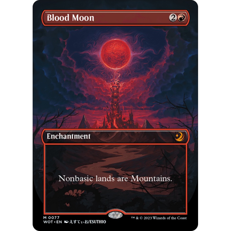 Blood Moon (Anime Borderless) [Wilds of Eldraine: Enchanting Tales] Foil
