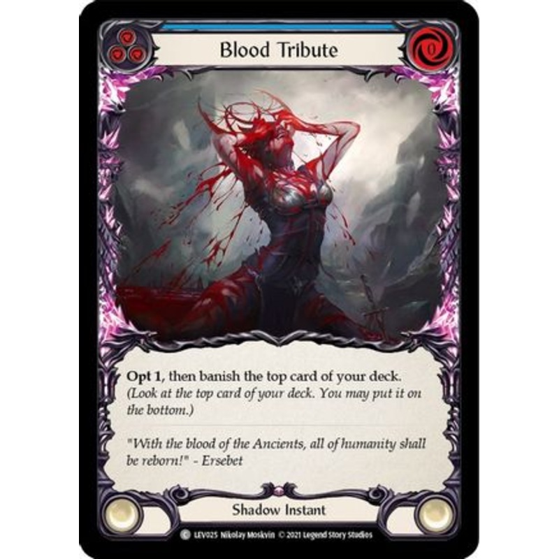 Blood Tribute (Blue) (LEV025)  – Blitz Deck: Monarch – Levia