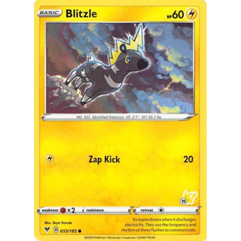 Blitzle (053/185) (Pikachu Stamp #15) [Battle Academy 2022]