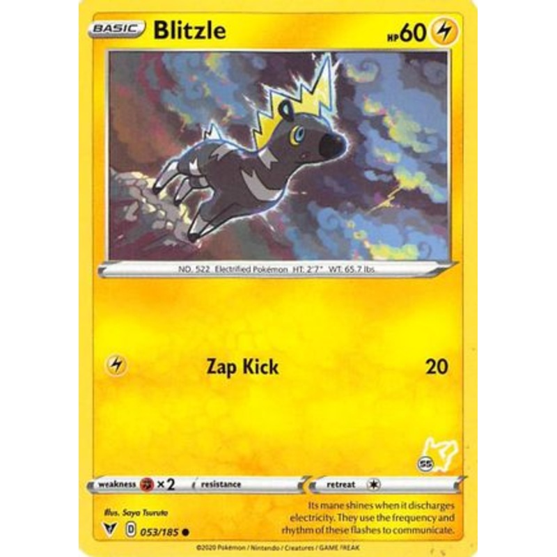 Blitzle (053/185) (Pikachu Stamp #55) [Battle Academy 2022]