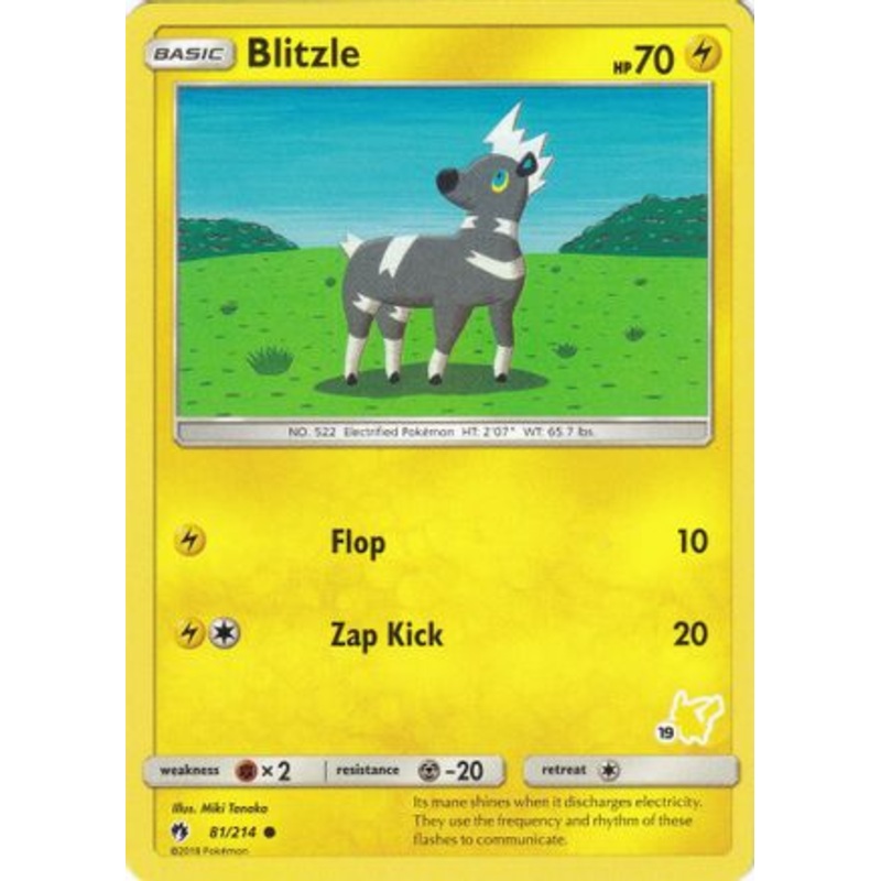 Blitzle (81/214) (Pikachu Stamp #19) [Battle Academy 2020]