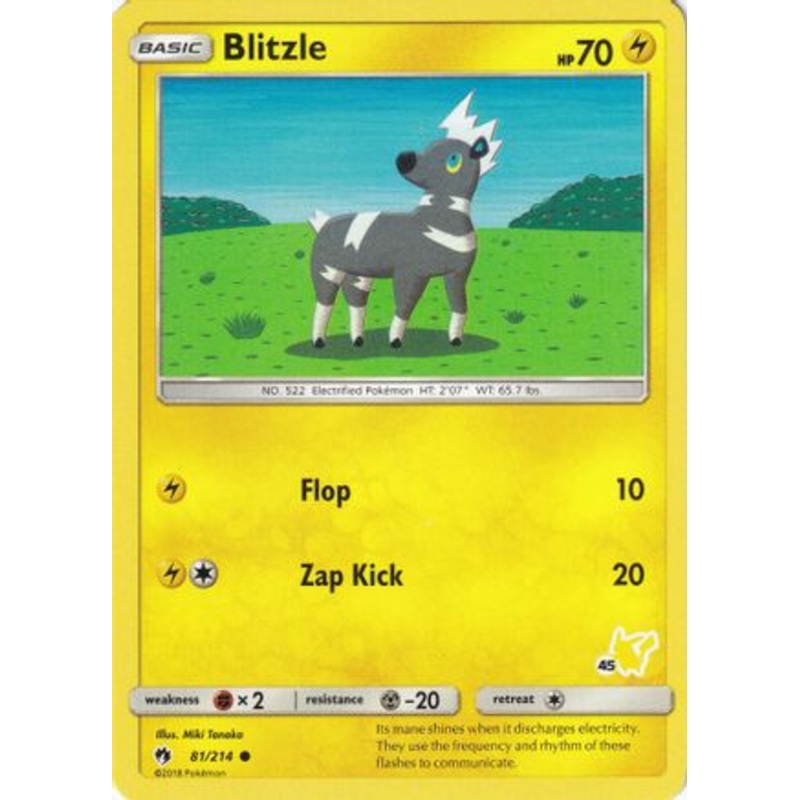 Blitzle (81/214) (Pikachu Stamp #45) [Battle Academy 2020]