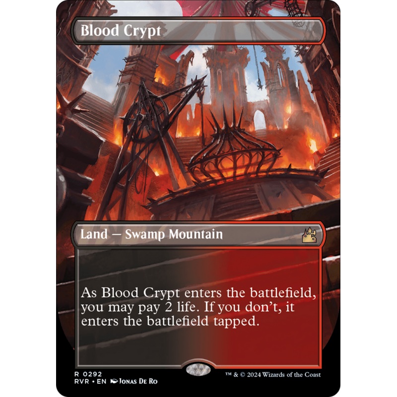 Blood Crypt (Borderless) [Ravnica Remastered] Foil