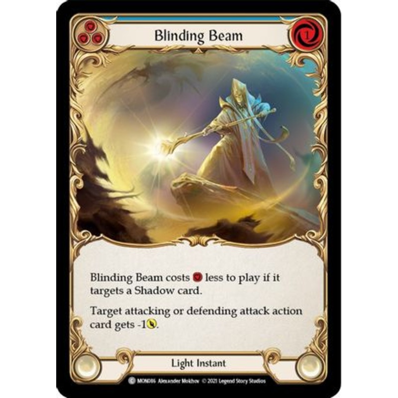 Blinding Beam (Blue) 1st Edition Rainbow Foil (MON086) – Monarch
