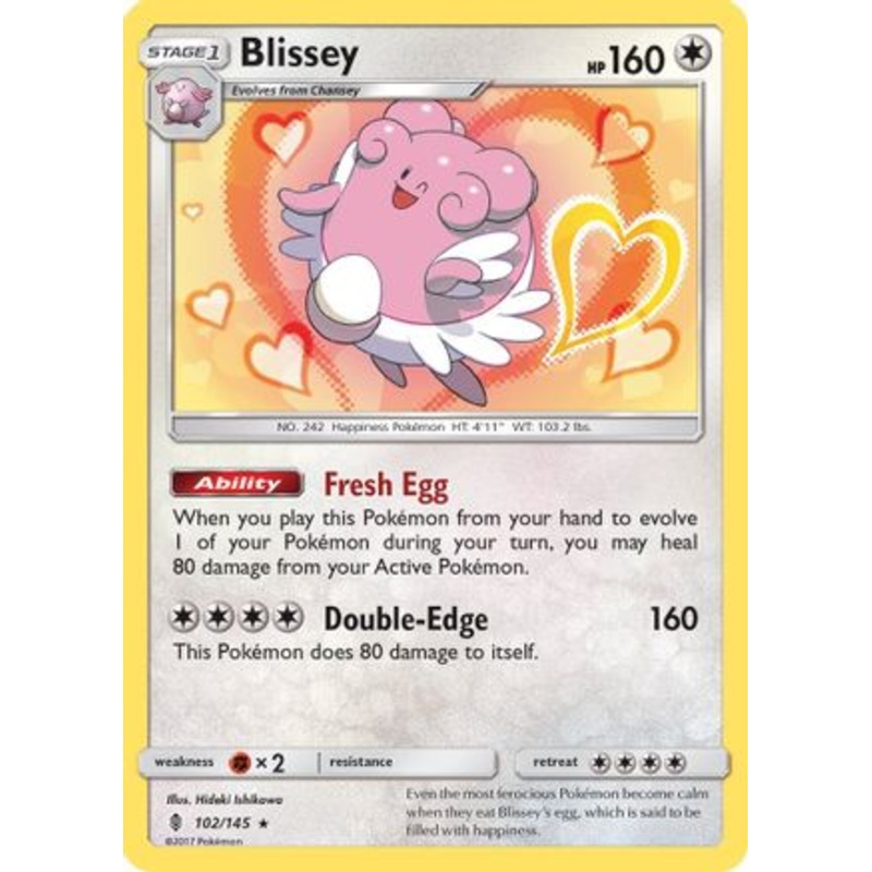 Blissey (102/145) [Sun & Moon: Guardians Rising] Reverse Holofoil