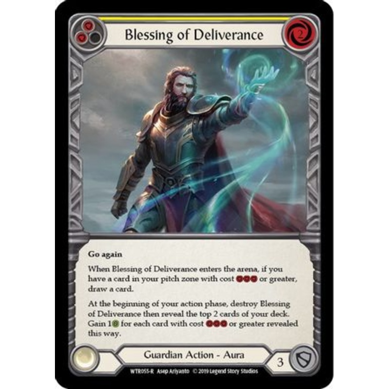 Blessing of Deliverance (Yellow) (WTR055) Unlimited Edition Rainbow Foil – Welcome to Rathe