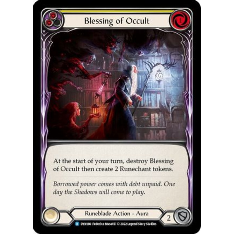 Blessing of Occult (Yellow) (DYN180) Rainbow Foil – Dynasty