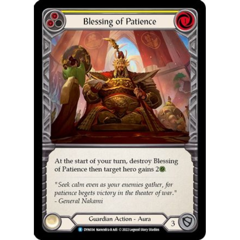 Blessing of Patience (Yellow) (DYN034) Rainbow Foil – Dynasty