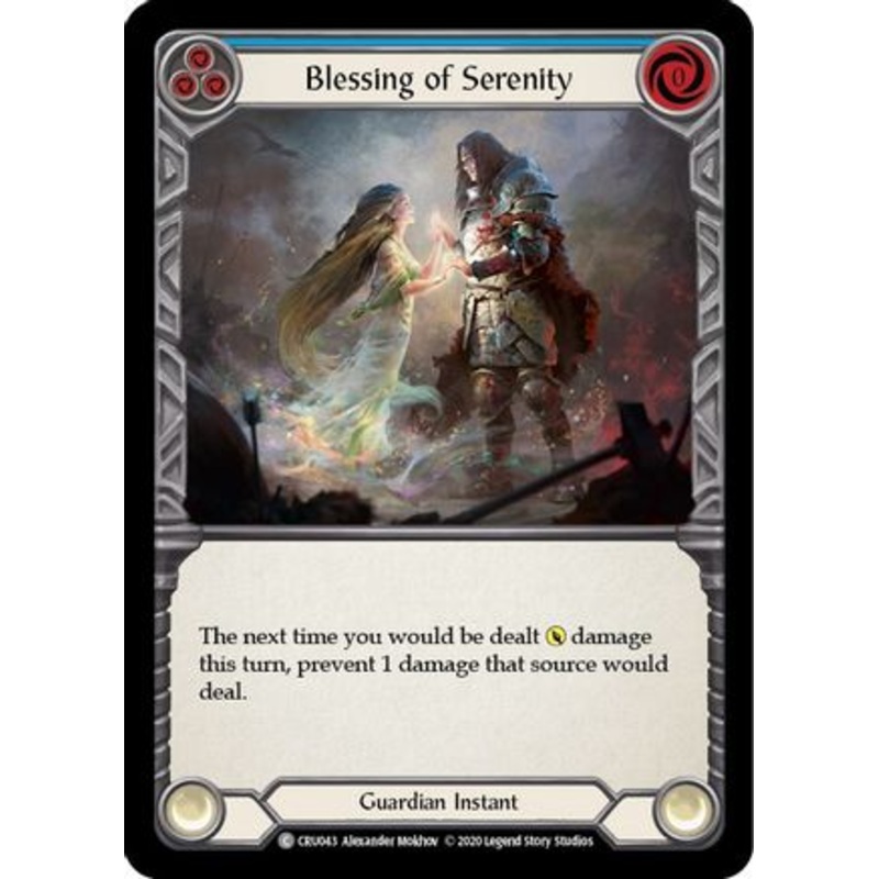Blessing of Serenity (Blue) (CRU043) Unlimited Edition  – Crucible of War