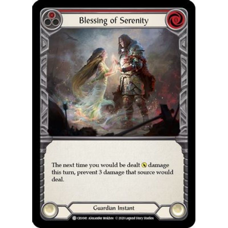 Blessing of Serenity (Red) [U-CRU041] (Crucible of War Unlimited)  Unlimited Normal