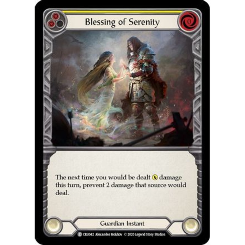 Blessing of Serenity (Yellow) [U-CRU042] (Crucible of War Unlimited)  Unlimited Rainbow Foil