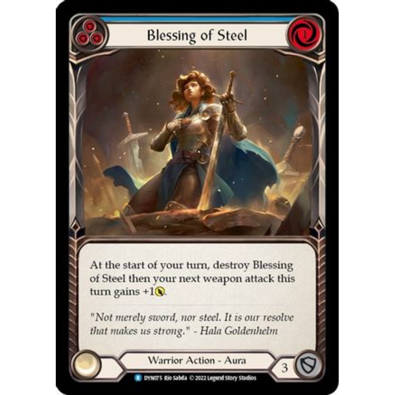 Blessing of Steel (Blue) (DYN075) Rainbow Foil – Dynasty