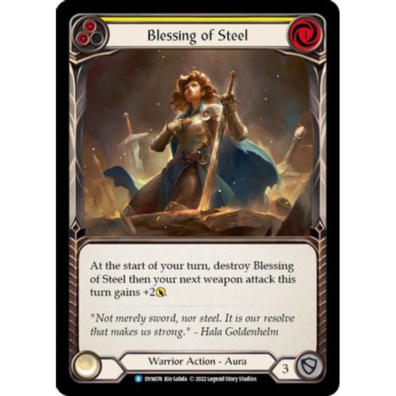 Blessing of Steel (Yellow) (DYN074) Rainbow Foil – Dynasty