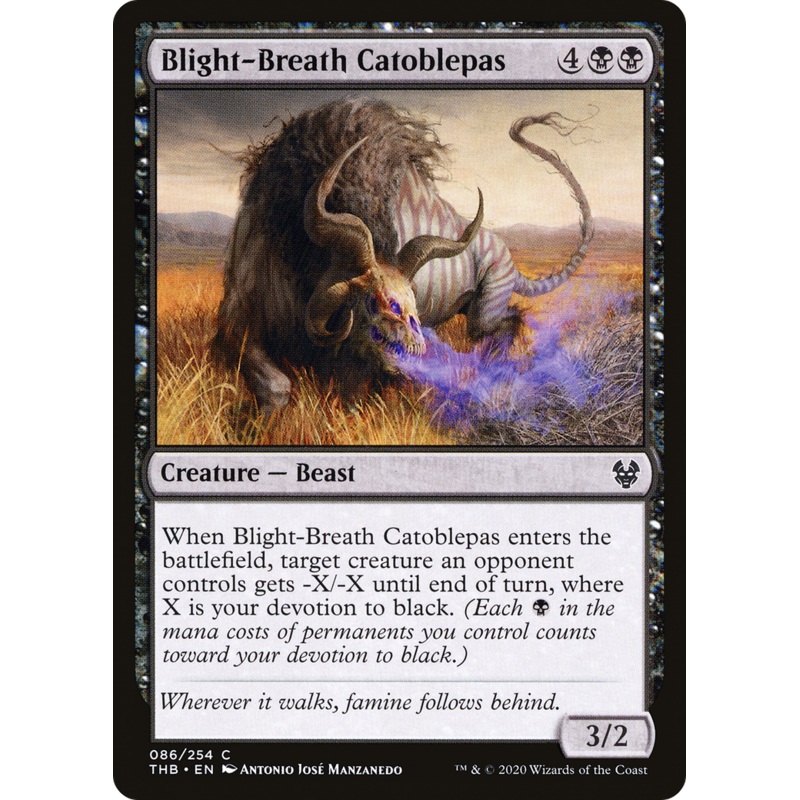 Blight-Breath Catoblepas [Theros Beyond Death]