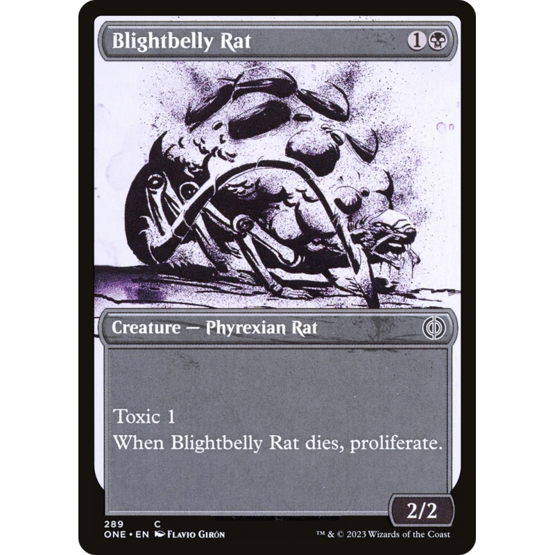 Blightbelly Rat (Showcase Ichor) [Phyrexia: All Will Be One] Foil