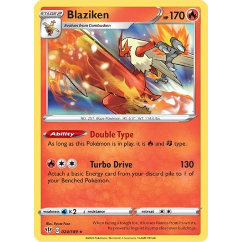Blaziken (024/189) [Sword & Shield: Darkness Ablaze] Reverse Holofoil