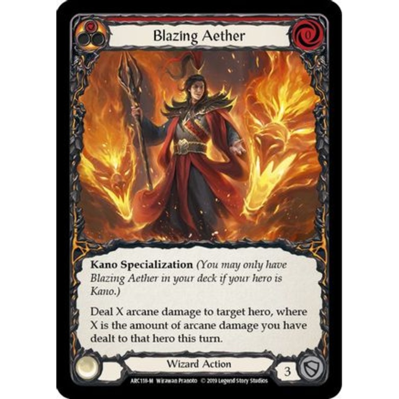 Blazing Aether (ARC118) Unlimited Edition Rainbow Foil – Arcane Rising