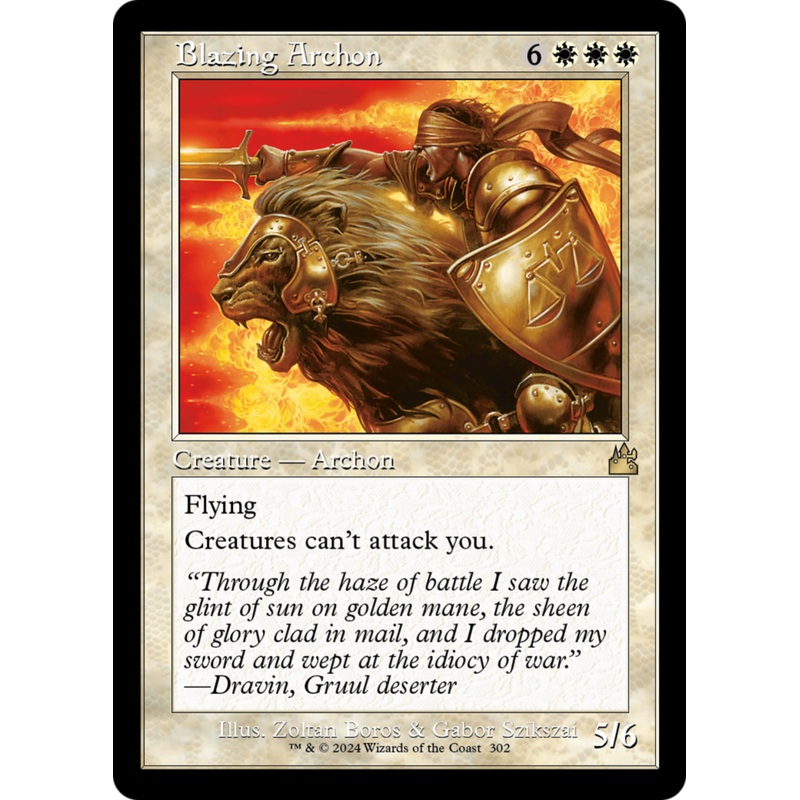 Blazing Archon (Retro Frame) [Ravnica Remastered] Foil