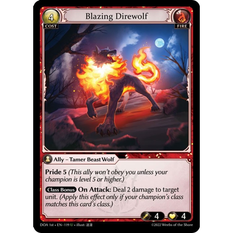 Blazing Direwolf (119) [Dawn of Ashes: 1st Edition]