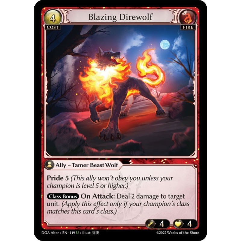 Blazing Direwolf (119) [Dawn of Ashes: Alter Edition]