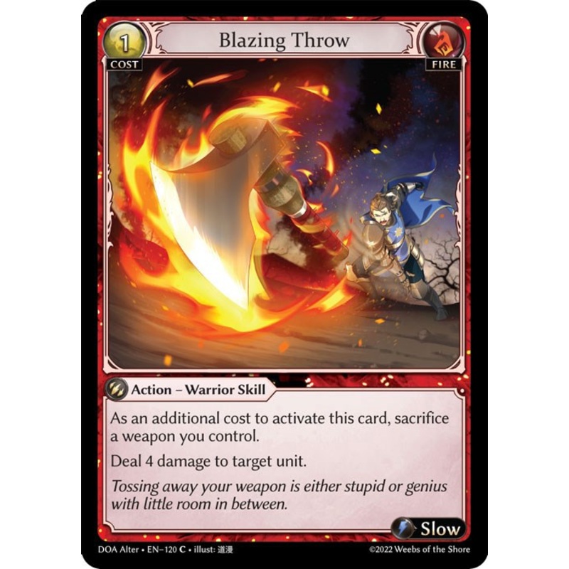 Blazing Throw (120) [Dawn of Ashes: Alter Edition]