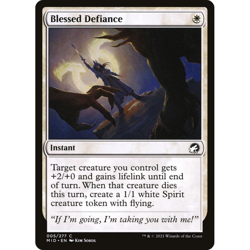 Blessed Defiance [Innistrad: Midnight Hunt]