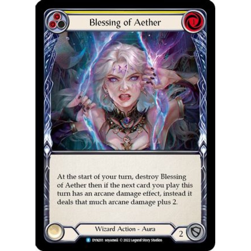 Blessing of Aether (Yellow) (DYN201) Rainbow Foil – Dynasty