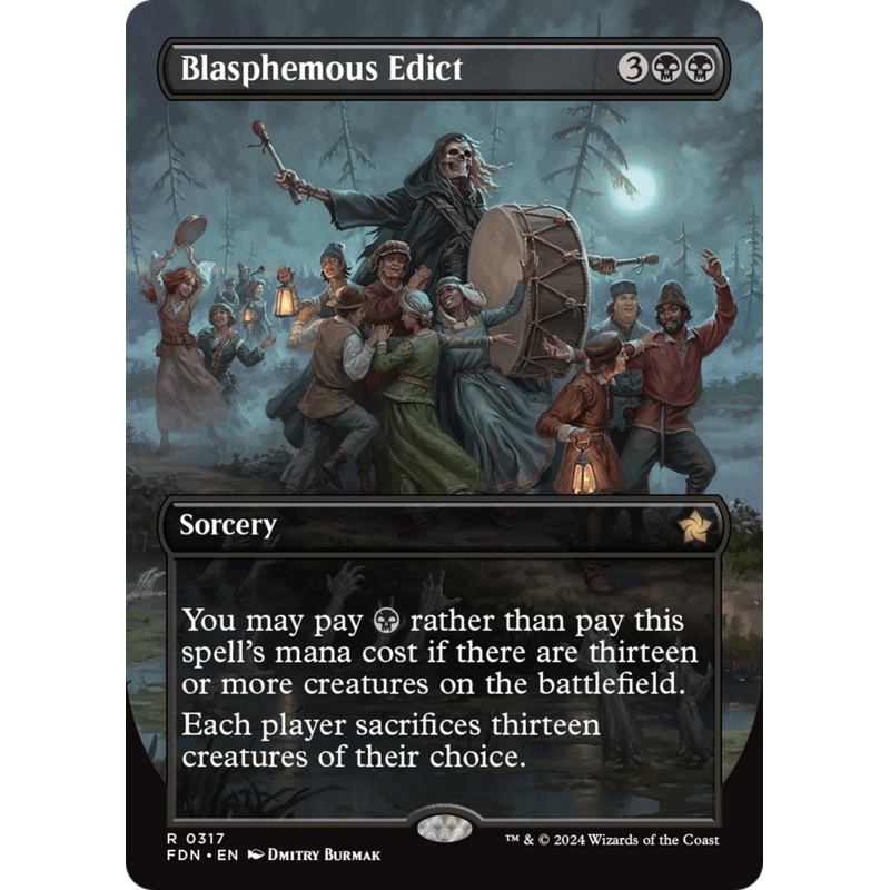 Blasphemous Edict (Borderless) [Foundations] Foil