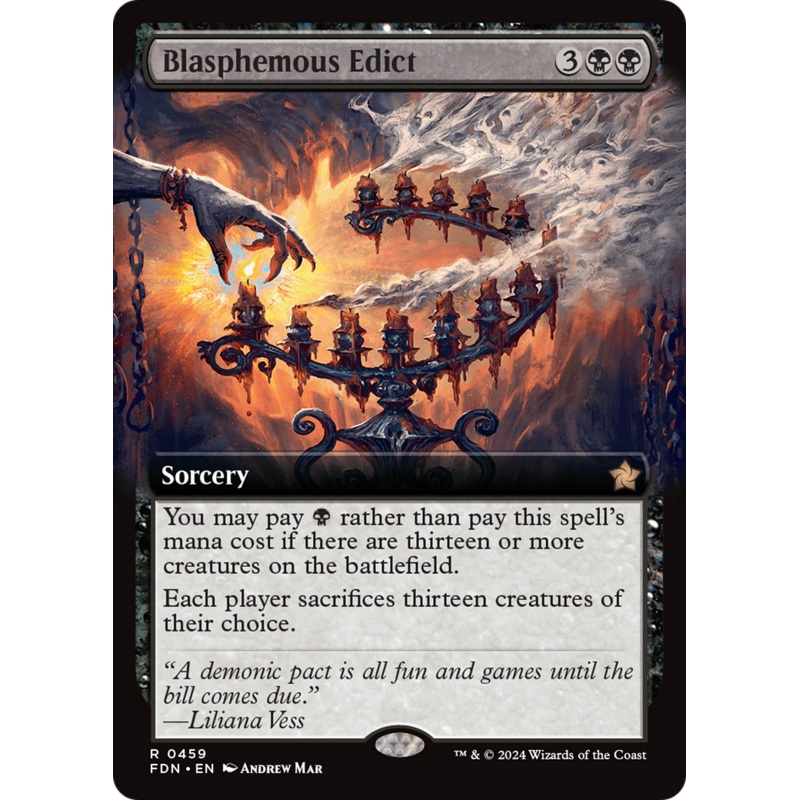 Blasphemous Edict (Extended Art) [Foundations] Foil