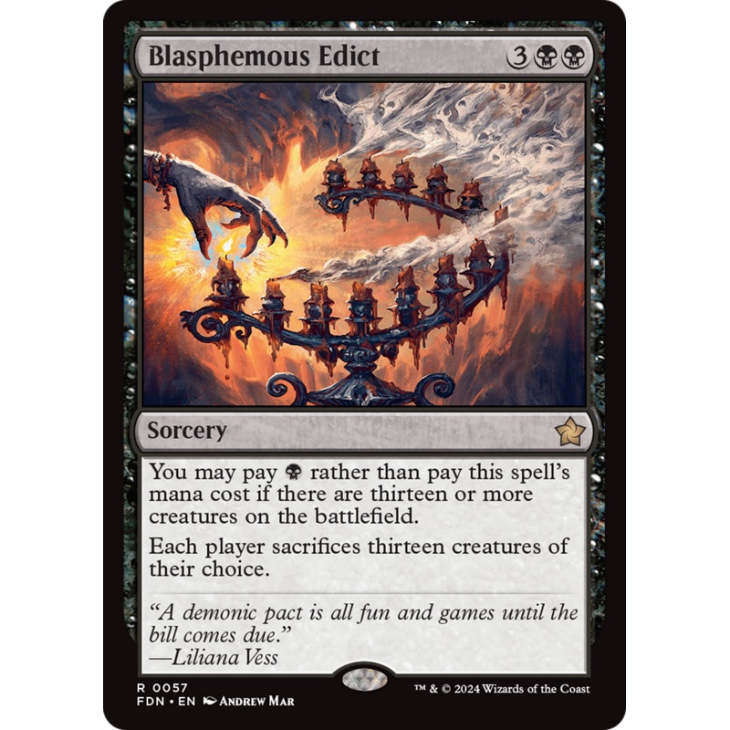 Blasphemous Edict [Foundations] Foil