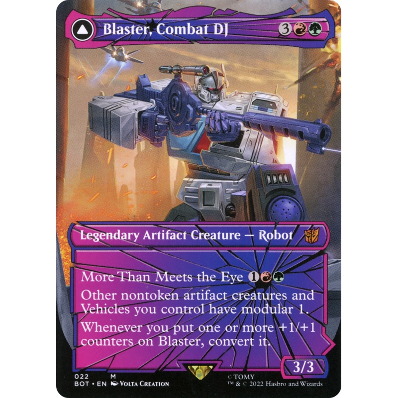 Blaster, Combat DJ // Blaster, Morale Booster (Shattered Glass) [Transformers] Foil