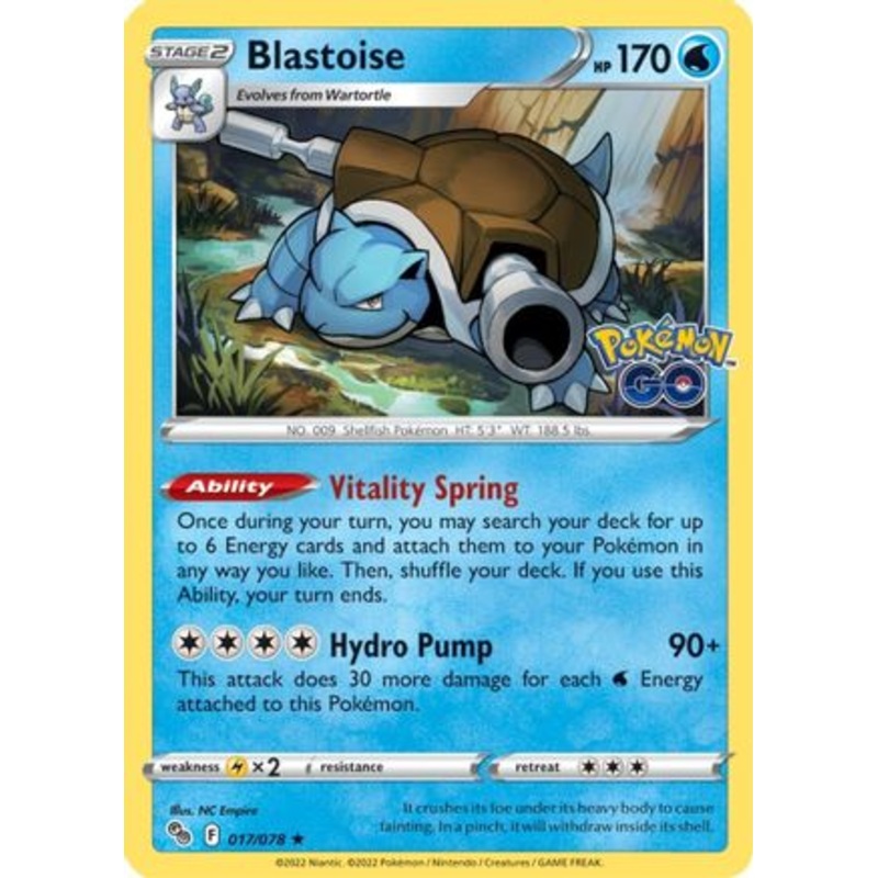 Blastoise (017/078) [Pokmon GO] Reverse Holofoil