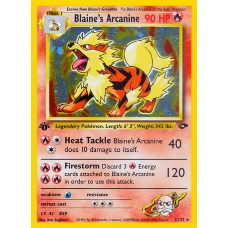 Blaine’s Arcanine (1/132) [Gym Challenge 1st Edition]