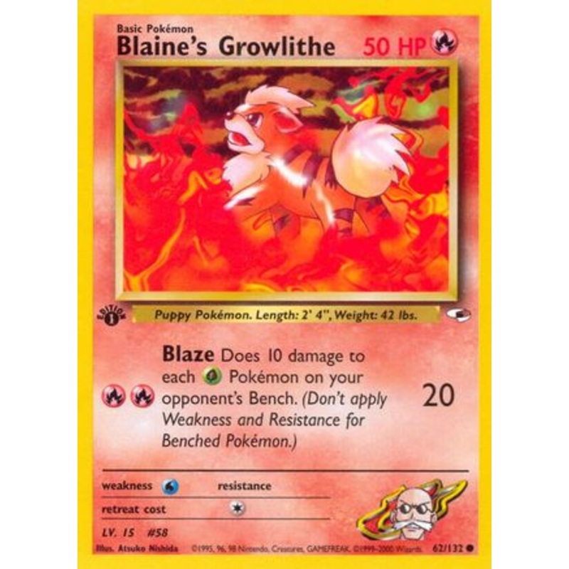Blaine’s Growlithe (62/132) [Gym Heroes Unlimited]