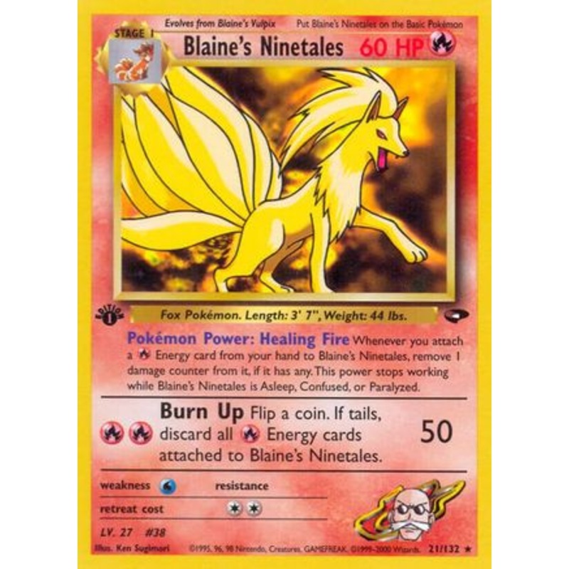 Blaine’s Ninetales (21/132) [Gym Challenge 1st Edition]