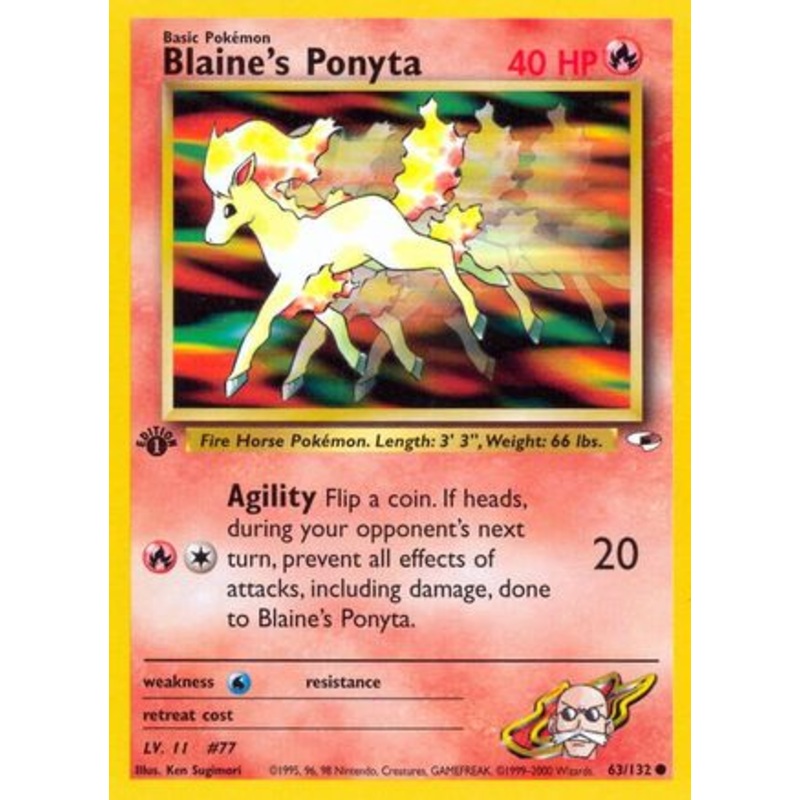 Blaine’s Ponyta (63/132) [Gym Heroes 1st Edition]