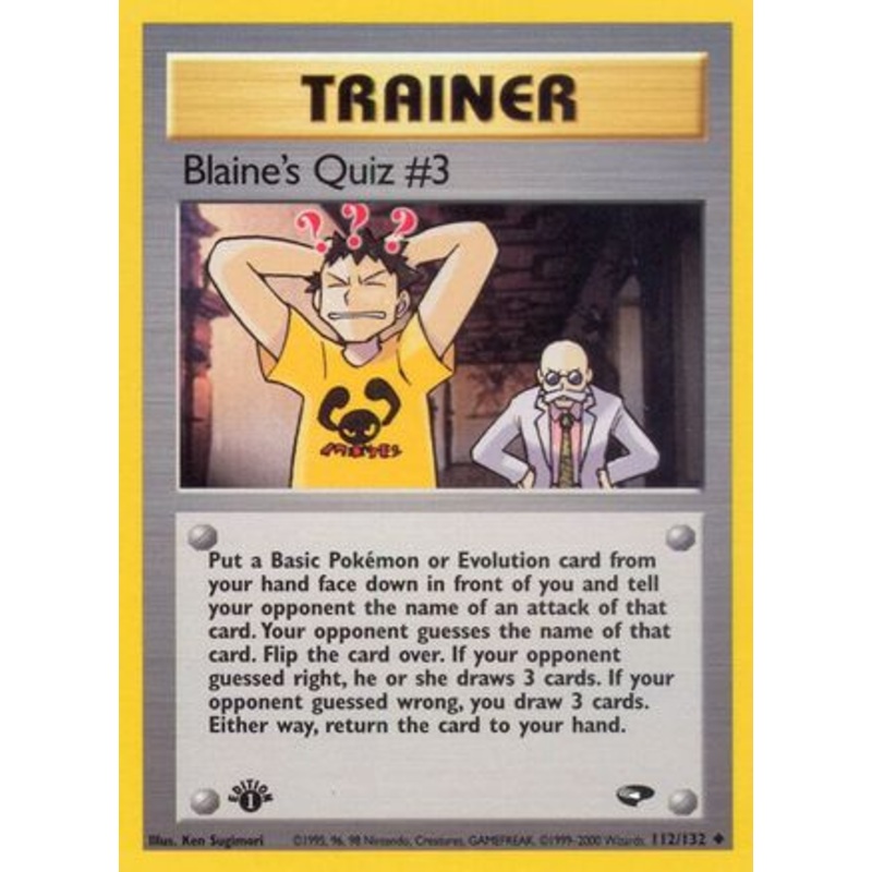 Blaine’s Quiz #3 (112/132) [Gym Challenge Unlimited]