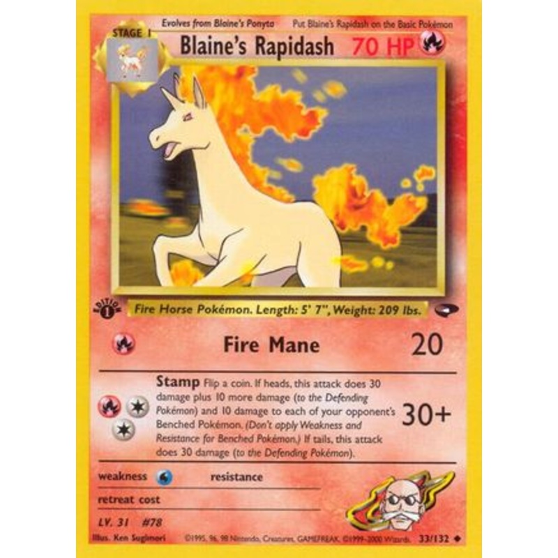 Blaine’s Rapidash (33/132) [Gym Challenge 1st Edition]