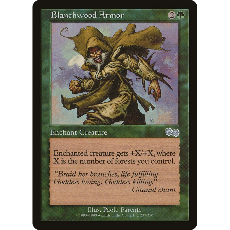 Blanchwood Armor [Urza’s Saga]