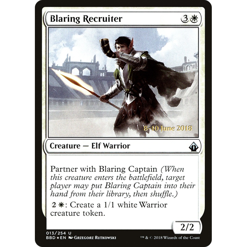 Blaring Recruiter (Prerelease) [Battlebond Promos]