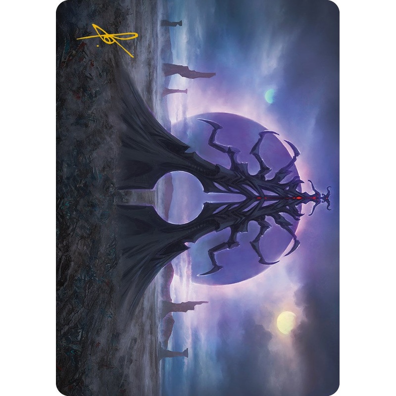 Black Sun’s Twilight Art Card (Gold-Stamped Signature) [Phyrexia: All Will Be One Art Series]