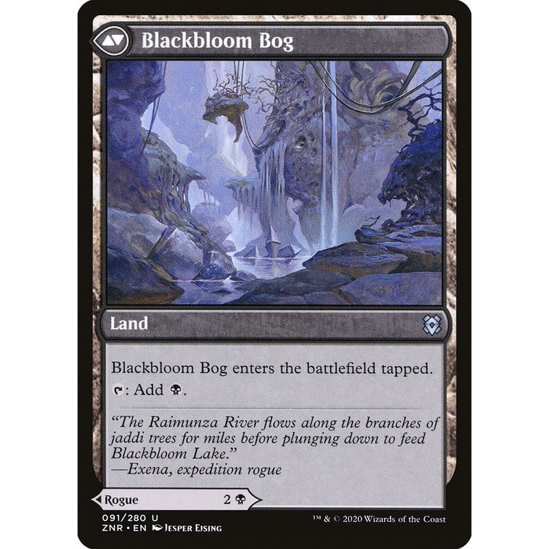 Blackbloom Rogue // Blackbloom Bog [Zendikar Rising]
