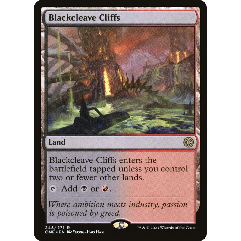 Blackcleave Cliffs [Phyrexia: All Will Be One] Foil