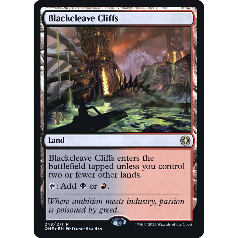Blackcleave Cliffs [Phyrexia: All Will Be One Prerelease Promos]