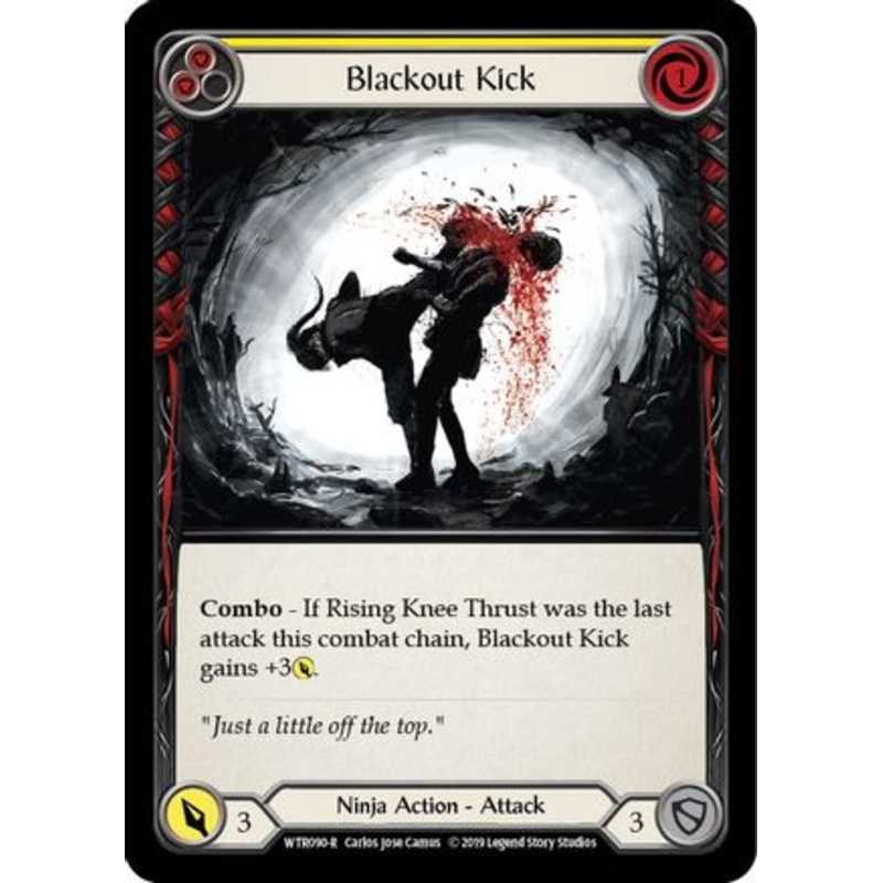 Blackout Kick (Yellow) (WTR090) Unlimited Edition Rainbow Foil – Welcome to Rathe