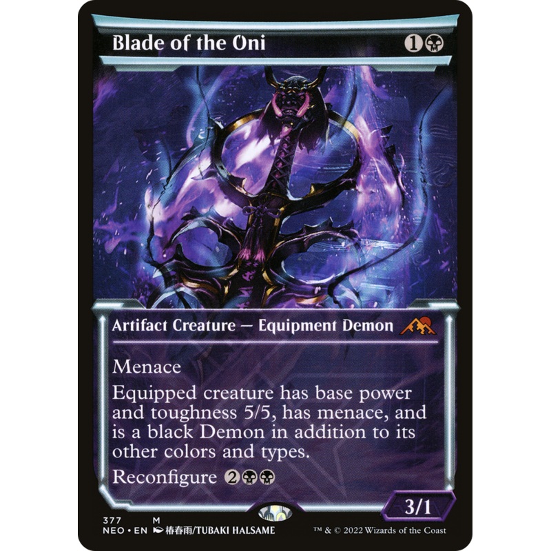 Blade of the Oni (Showcase Soft Glow) [Kamigawa: Neon Dynasty] Foil
